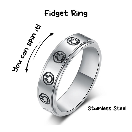 Smiley fidget ring